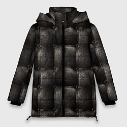 Куртка зимняя женская Стёганая кожа, цвет: 3D-светло-серый