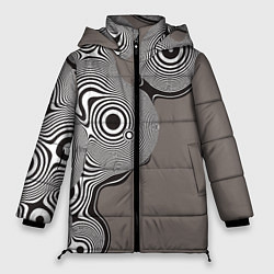 Женская зимняя куртка Абстрактные круги-линии