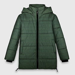 Женская зимняя куртка 1984 узор зелёный градиент