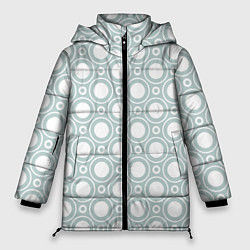 Женская зимняя куртка Белые круги: паттерн