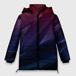 Куртка зимняя женская Geometry violet dark, цвет: 3D-черный