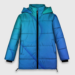 Куртка зимняя женская Голубой градиент, цвет: 3D-черный