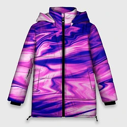 Женская зимняя куртка Розово-фиолетовый мраморный узор