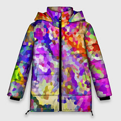 Куртка зимняя женская Летняя мозаика, цвет: 3D-красный