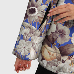 Куртка зимняя женская Цветы Синего Сада, цвет: 3D-красный — фото 2