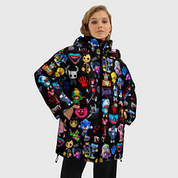Куртка зимняя женская Персонажи разных игр, цвет: 3D-черный — фото 2