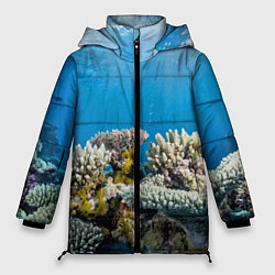 Женская зимняя куртка Кораллы в тропических водах индийского океана