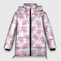 Женская зимняя куртка Нежные розы - паттерн