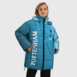 Куртка зимняя женская Тоттенхэм хотспур Абстракция, цвет: 3D-красный — фото 2