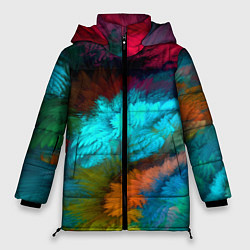 Куртка зимняя женская Colorful Explosion, цвет: 3D-красный