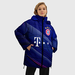 Куртка зимняя женская Bayern munchen Абстракция, цвет: 3D-светло-серый — фото 2