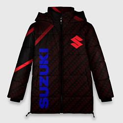 Куртка зимняя женская Suzuki Абстракция, цвет: 3D-черный