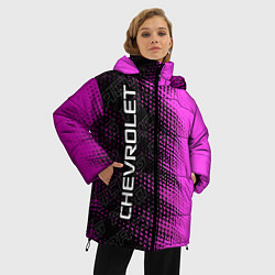 Куртка зимняя женская Chevrolet pro racing: по-вертикали, цвет: 3D-черный — фото 2