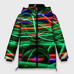 Женская зимняя куртка Абстрактное множество цветных линий