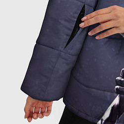 Куртка зимняя женская Берсерк С Мечечём На Плече, цвет: 3D-красный — фото 2