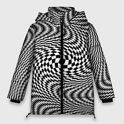Женская зимняя куртка Гипнотическая спираль - оптическая иллюзия