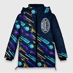 Куртка зимняя женская AC Milan градиентные мячи, цвет: 3D-черный