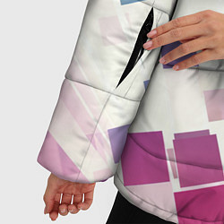 Куртка зимняя женская Неоновый эквалайзер-негатив, цвет: 3D-красный — фото 2