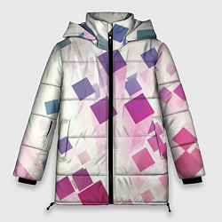 Куртка зимняя женская Неоновый эквалайзер-негатив, цвет: 3D-красный