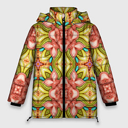 Женская зимняя куртка Объемный калейдоскоп с узорами