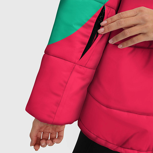 Женская зимняя куртка Красочные пятна - абстракция / 3D-Светло-серый – фото 5