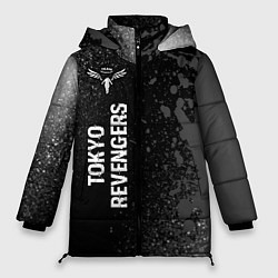 Женская зимняя куртка Tokyo Revengers glitch на темном фоне: по-вертикал