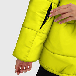 Куртка зимняя женская Желтый неоновый комбинированный узор, цвет: 3D-красный — фото 2
