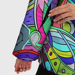 Куртка зимняя женская Детский красочный узор, цвет: 3D-светло-серый — фото 2