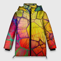Женская зимняя куртка Абстрактные цветные фигуры