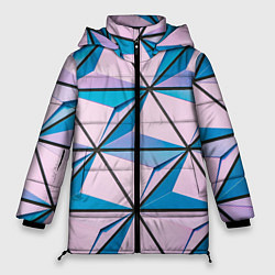 Куртка зимняя женская Абстрактные геометрические панели, цвет: 3D-светло-серый