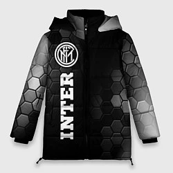Куртка зимняя женская Inter sport на темном фоне: по-вертикали, цвет: 3D-черный