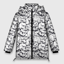 Куртка зимняя женская Череп с глазными белками, цвет: 3D-светло-серый