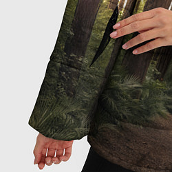 Куртка зимняя женская Дневной лес, деревья и свет, цвет: 3D-светло-серый — фото 2