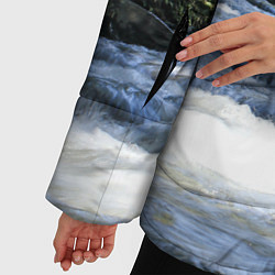 Куртка зимняя женская Течёт река в лесу, цвет: 3D-светло-серый — фото 2