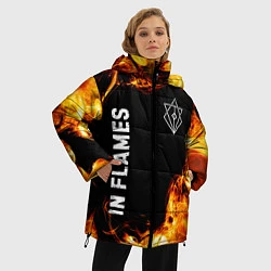 Куртка зимняя женская In Flames и пылающий огонь, цвет: 3D-черный — фото 2