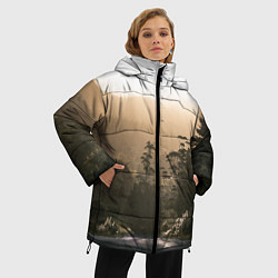 Куртка зимняя женская Дорога в закaт, цвет: 3D-черный — фото 2