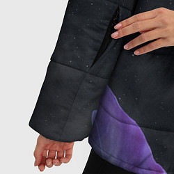 Куртка зимняя женская Неоновые космические тропики, цвет: 3D-красный — фото 2