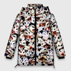 Женская зимняя куртка Опоссумы