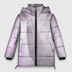 Куртка зимняя женская Розовый абстрактный бархат, цвет: 3D-светло-серый
