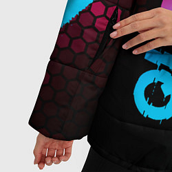Куртка зимняя женская Quake - neon gradient: надпись, символ, цвет: 3D-черный — фото 2