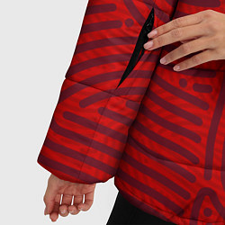 Куртка зимняя женская Leicester City отпечатки, цвет: 3D-красный — фото 2