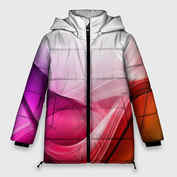 Куртка зимняя женская Кремовый дизайн, цвет: 3D-черный