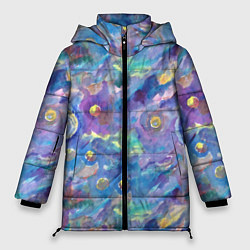 Женская зимняя куртка Галактическая акварель