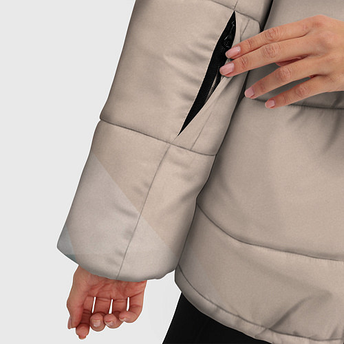 Женская зимняя куртка Геометрические дыры в прямоугольниках / 3D-Красный – фото 5