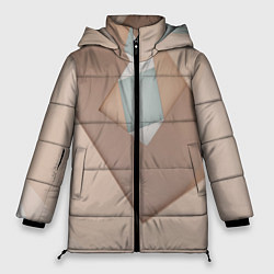 Женская зимняя куртка Геометрические дыры в прямоугольниках