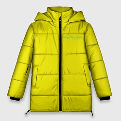 Куртка зимняя женская Киберпанк - Лого Дэвида, цвет: 3D-черный