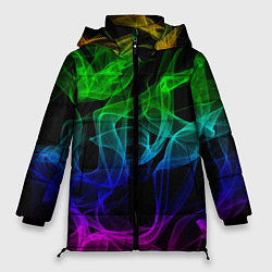 Женская зимняя куртка Разноцветный неоновый дым