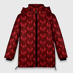 Куртка зимняя женская Паттерн с драконами, цвет: 3D-красный
