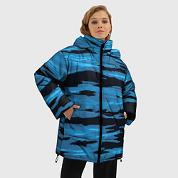 Куртка зимняя женская Волны Камуфляж, цвет: 3D-красный — фото 2