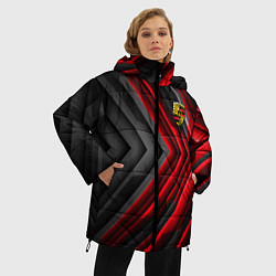 Куртка зимняя женская Porsche строгий стиль, цвет: 3D-светло-серый — фото 2
